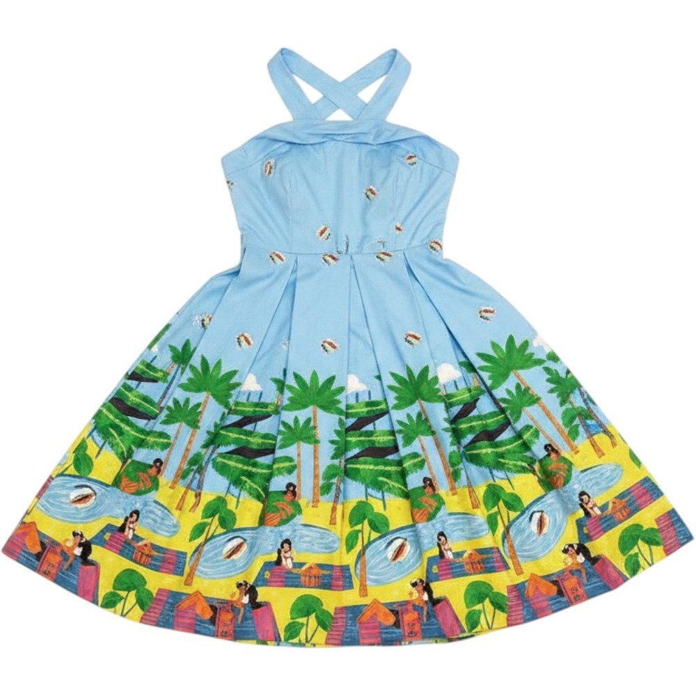 Lindy Bop Waterpark Beach Rockabilly Pinup Sweetheart *Pockets* 10 Medium